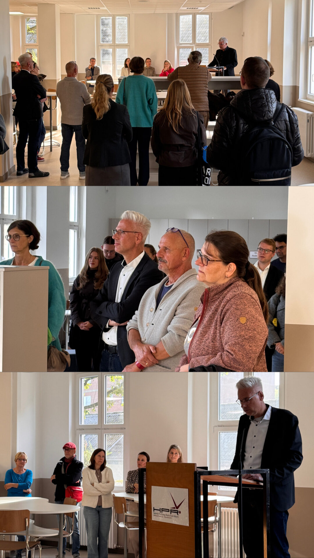 Collage mit Gästen der feierlichen Einweihung